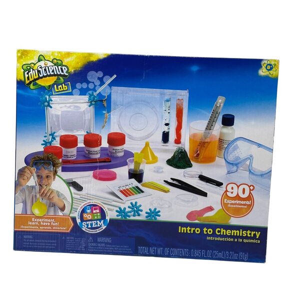 Edu-Science Lab Intro Chemistry STEM Kit Toys R Us READ Sealed 90+ Experiments - Picture 1 of 15